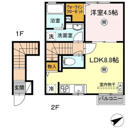 フェリースハイムの物件間取画像
